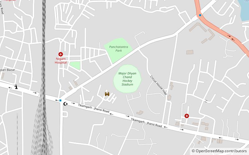 dhyanchand stadium jhansi location map