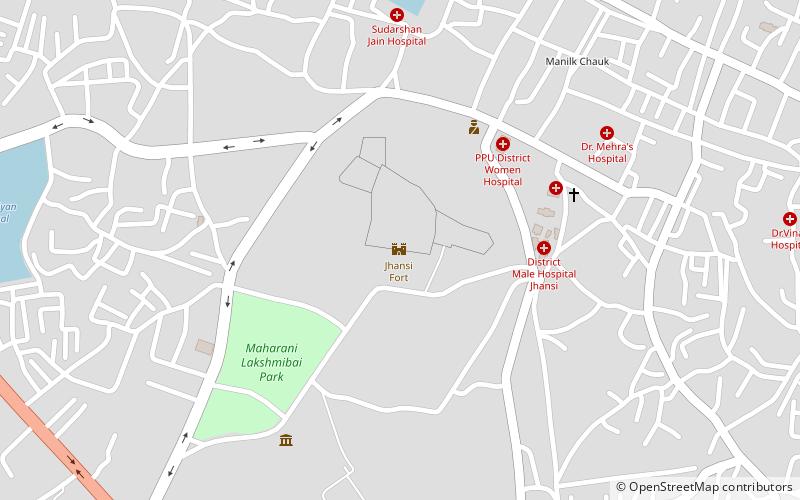 Jhansi Fort location map