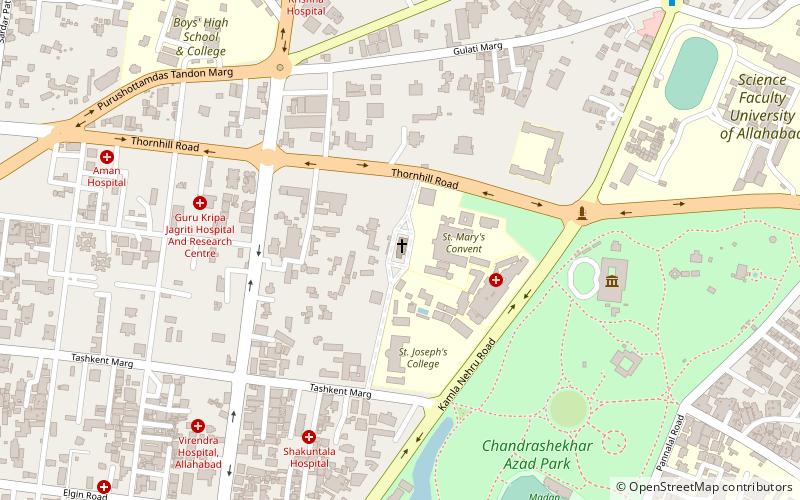 st josephs cathedral prayagraj location map