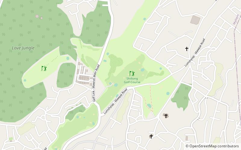 golf course shillong location map