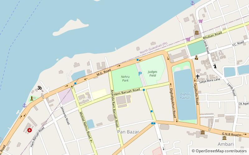 nehru park guwahati location map