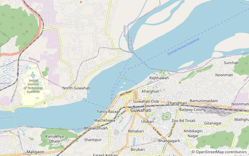 Umananda Island location map