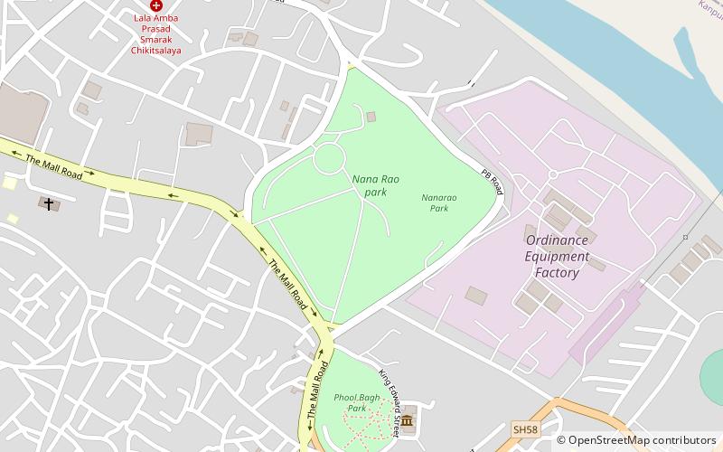 nana rao park kanpur location map