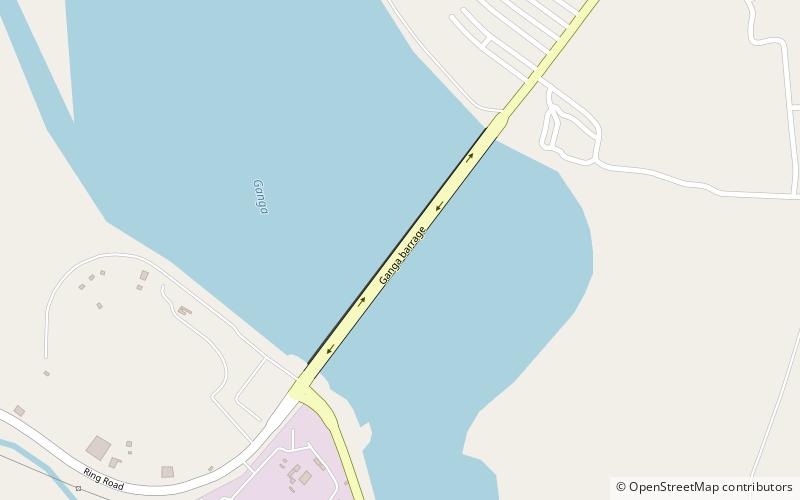 Ganga Barrage location map