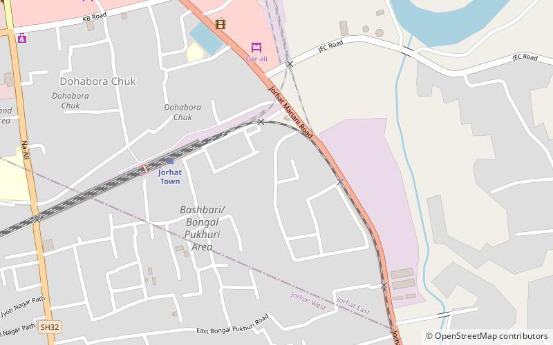 kaziranga university jorhat location map