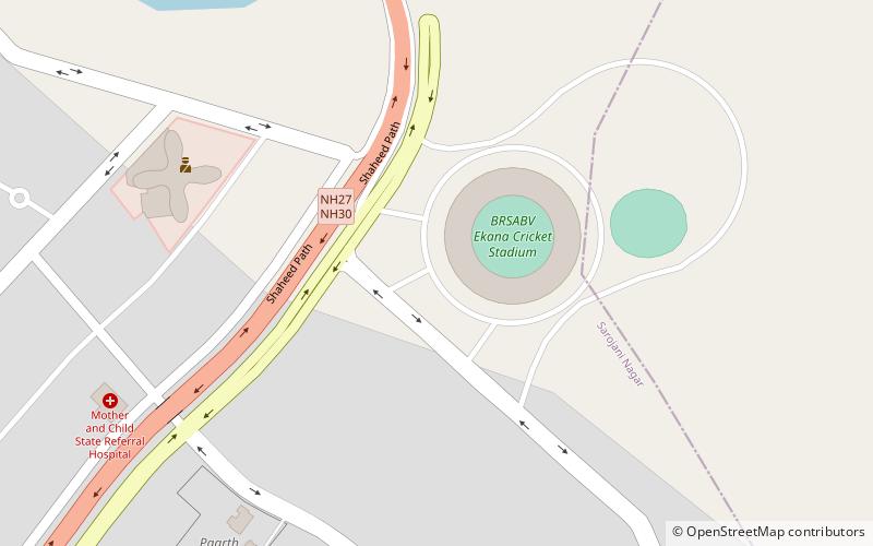 BRSABV Ekana Cricket Stadium location map