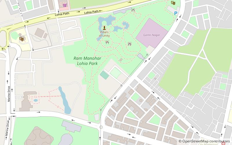 babu banarasi das indoor stadium lucknow location map