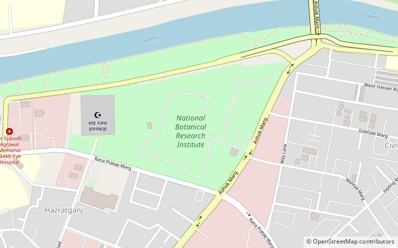 national botanical research institute lucknow location map