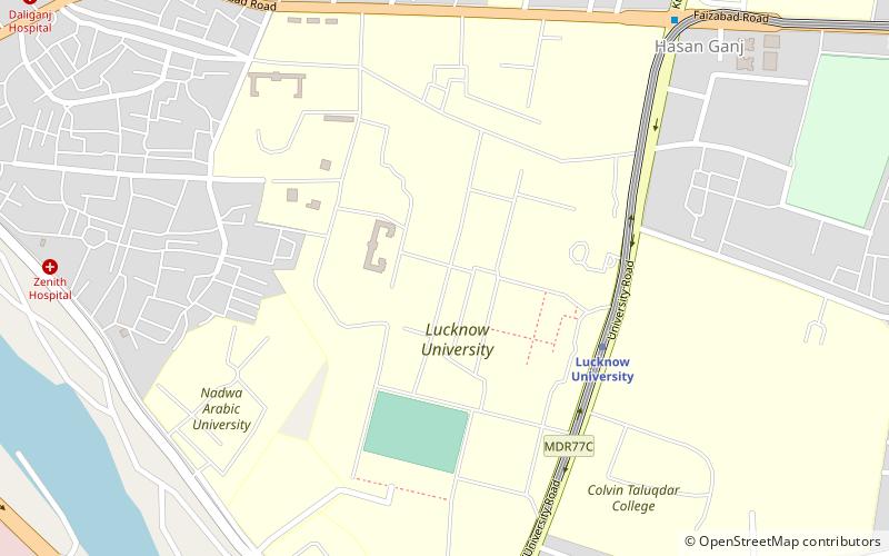 Lucknow University location map