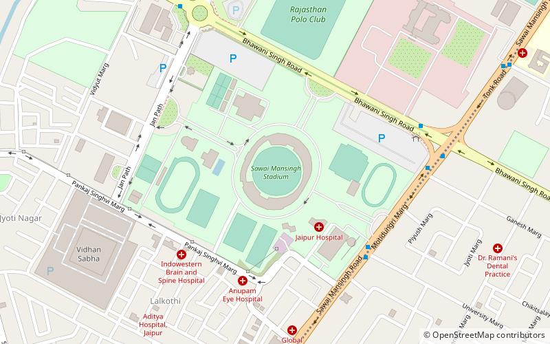 Sawai Mansingh Stadium location map