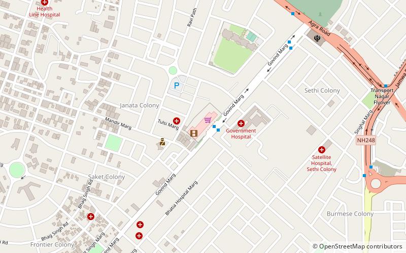 pink square mall jaipur location map