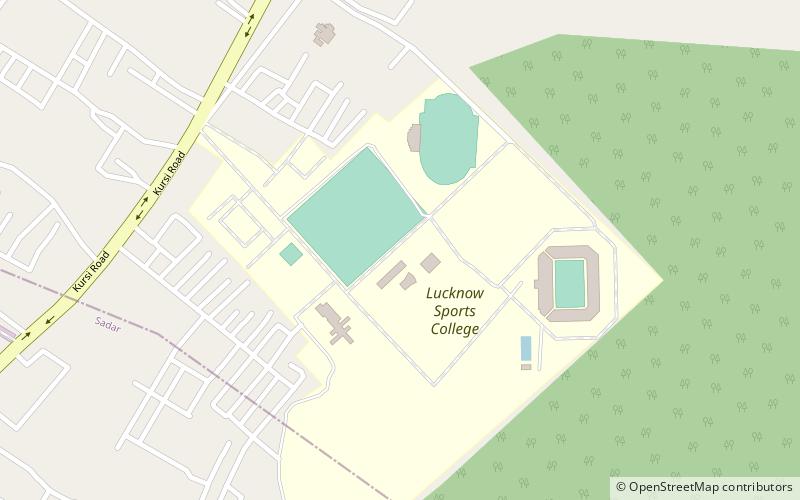 major dhyan chand hockey stadium lucknow location map