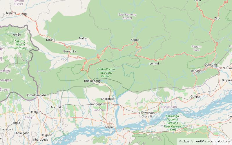 Pakke Tiger Reserve location map