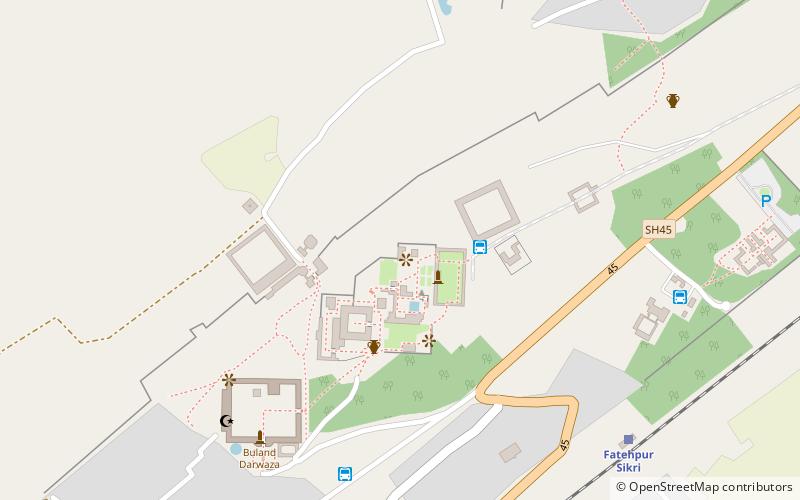 daulat khana fatehpur sikri location map