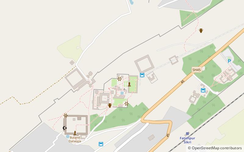 diwan i khas fatehpur sikri location map