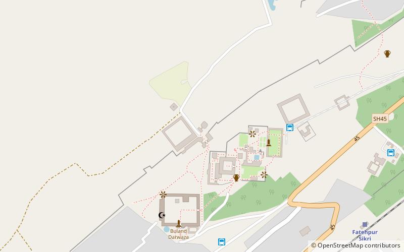 puits fatehpur sikri location map