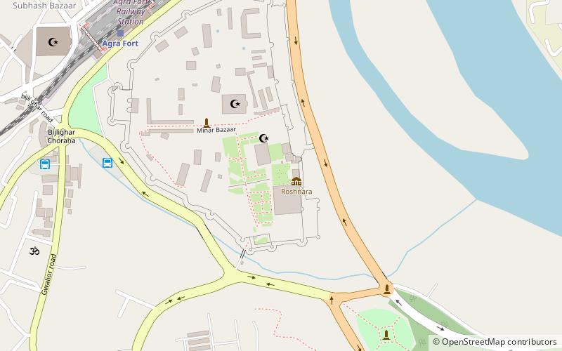 anguri bagh agra location map