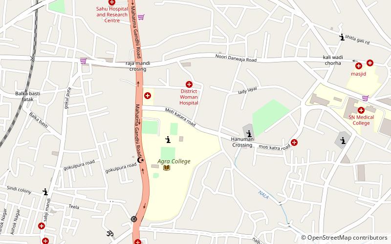 agra college location map