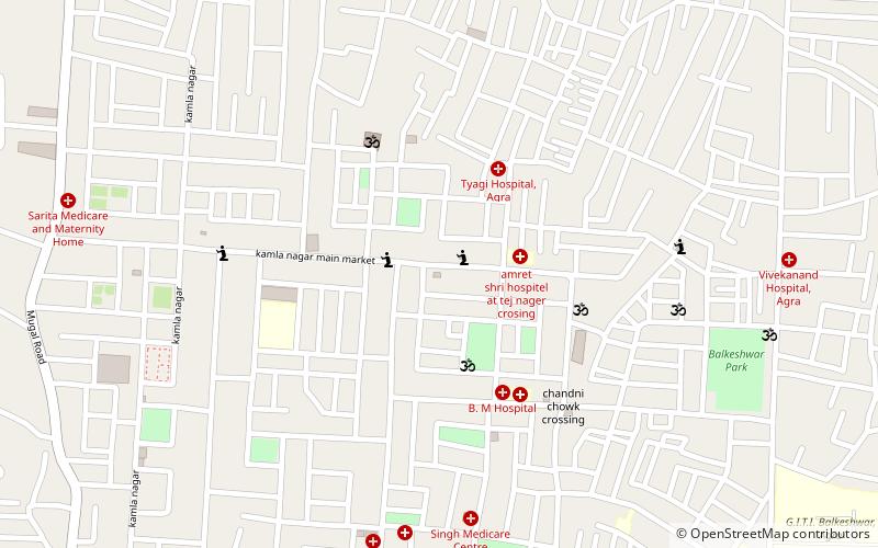 kamla nagar agra location map