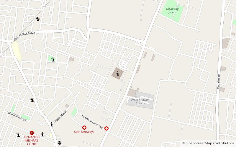 soami bagh agra location map