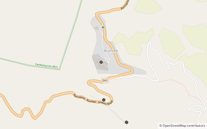 rumtek monastery location map