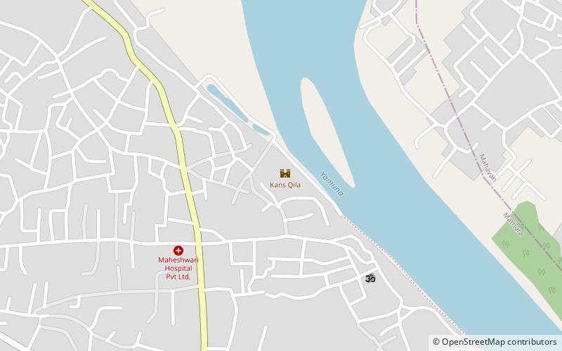 kans quila mathura location map
