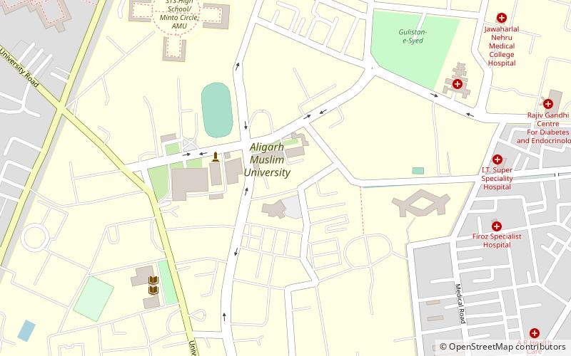 Aligarh Muslim University location map