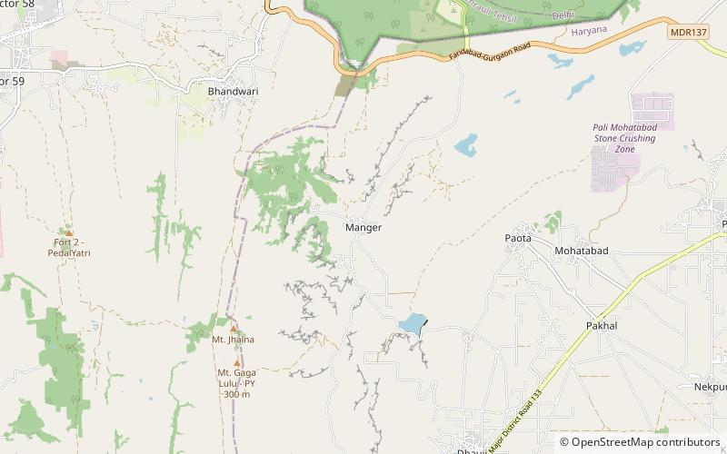 mangar bani faridabad location map