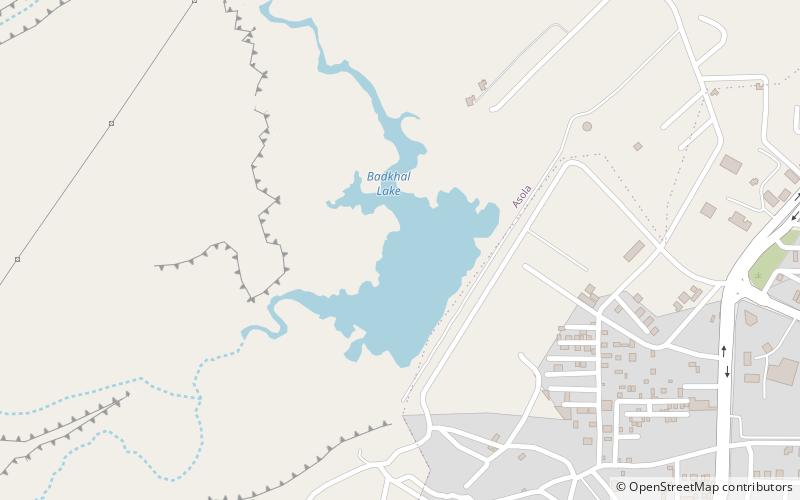 Badkhal Lake location map