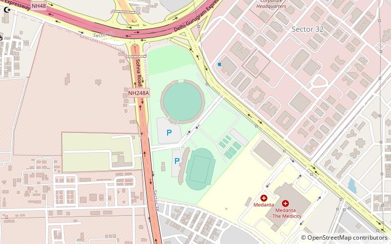 Tau Devi Lal Stadium location map