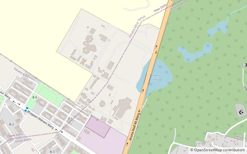 Neela Hauz biodiversity park location map