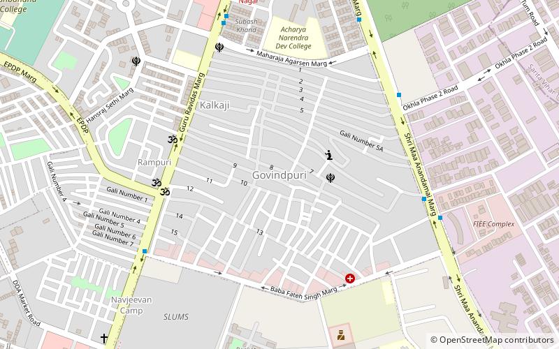 govindpuri neu delhi location map