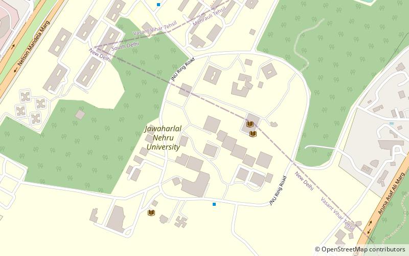 Jawaharlal Nehru University location map