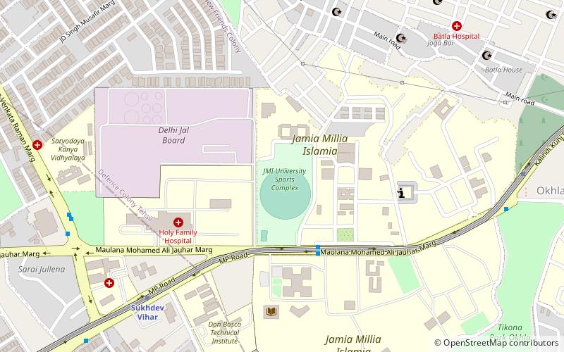 jamia millia islamia university ground neu delhi location map