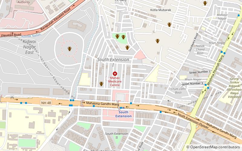 south extension delhi location map