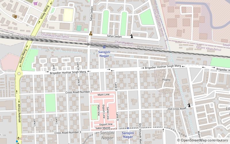 sarojini nagar nueva delhi location map