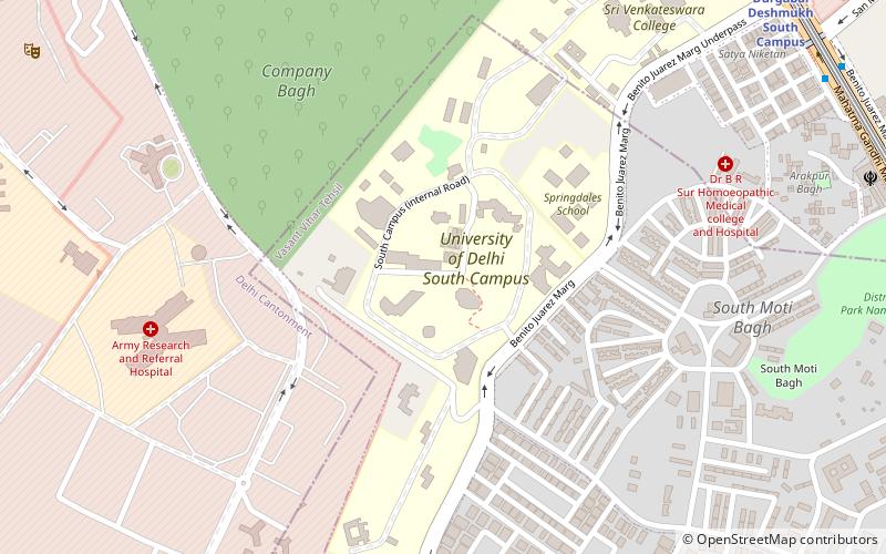 delhi university stadium new delhi location map