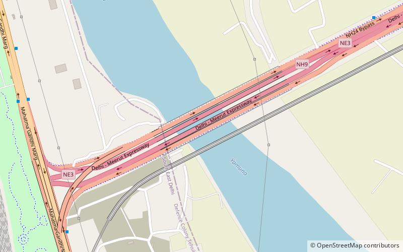 new nizamuddin bridge new delhi location map