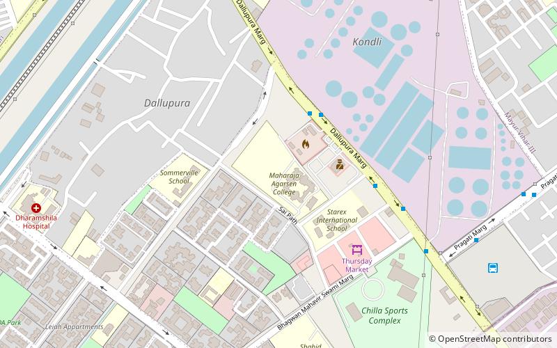 Maharaja Agrasen College location map
