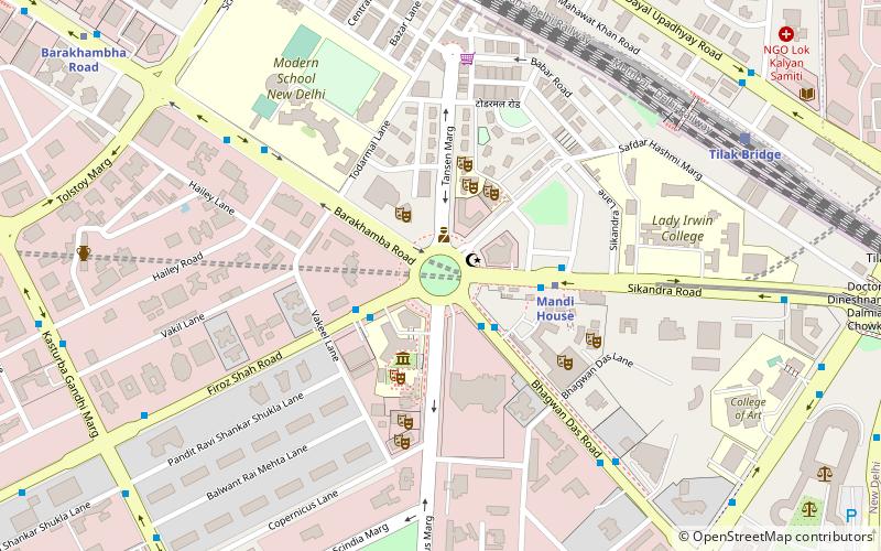 mandi house neu delhi location map