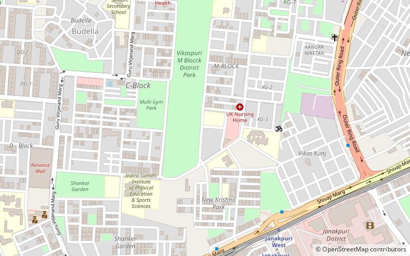 vikaspuri delhi location map