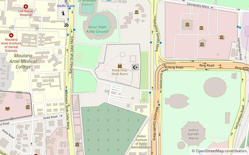 Feroz Shah Kotla location map