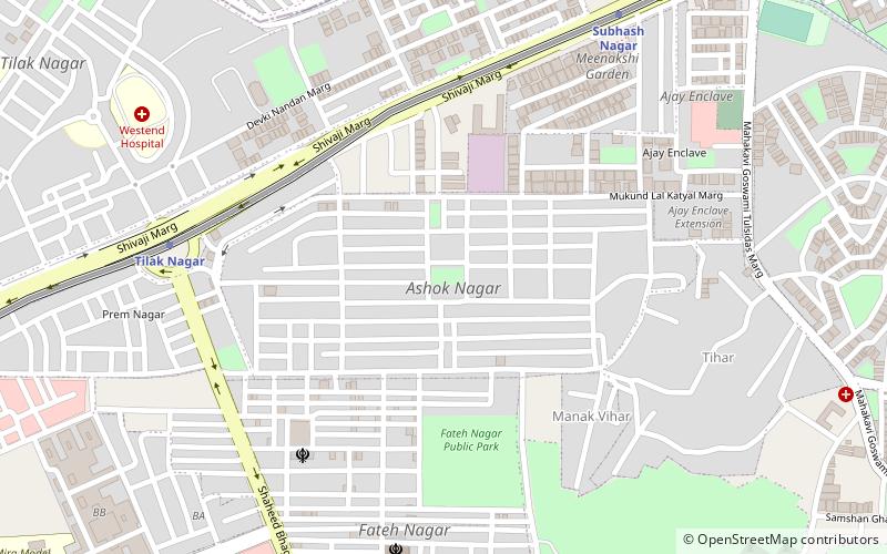 ashok nagar delhi location map