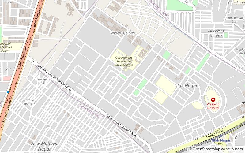 tilak nagar nowe delhi location map