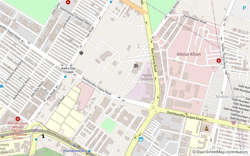 jhandewalan temple delhi location map