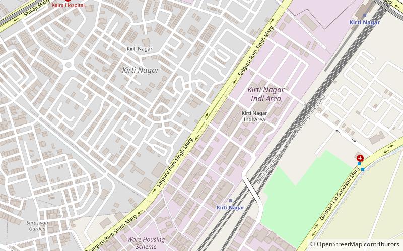 kirti nagar nowe delhi location map