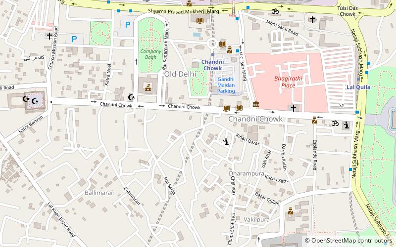 gali paranthe wali nueva delhi location map