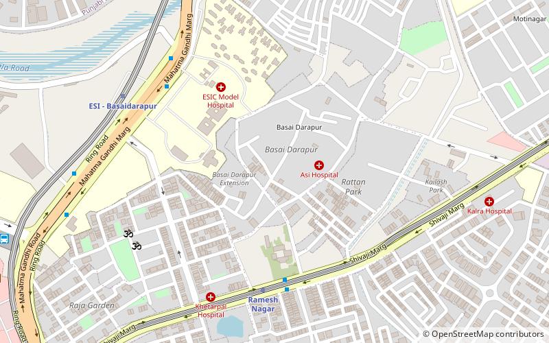 bali nagar nowe delhi location map