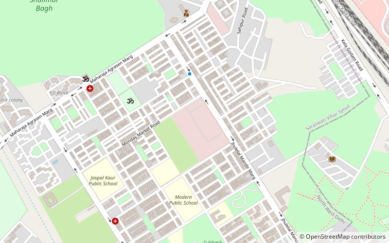 Shalimar Bagh location map