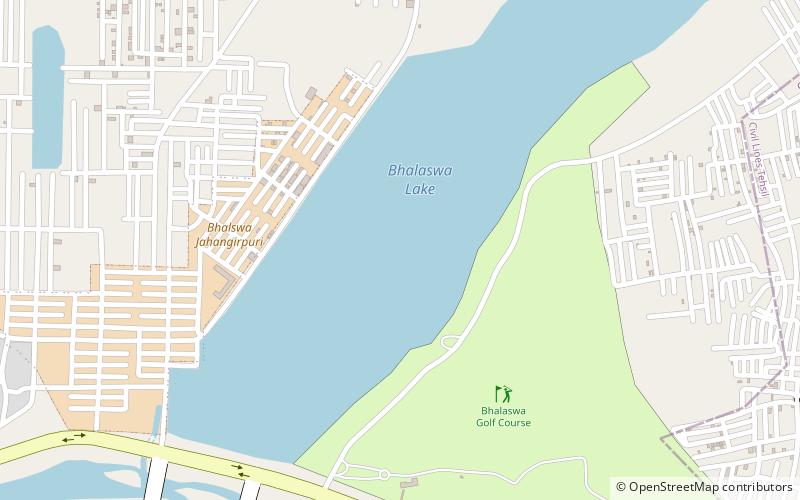 bhalswa horseshoe lake nowe delhi location map
